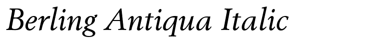 Berling Antiqua Italic