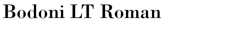 Bodoni LT Roman