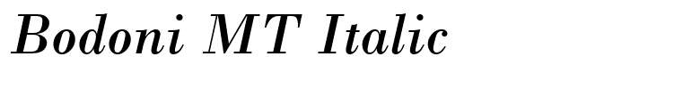 Bodoni MT Italic