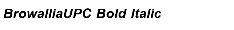 BrowalliaUPC Bold Italic