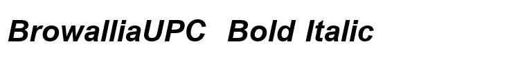 BrowalliaUPC  Bold Italic