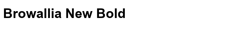 Browallia New Bold