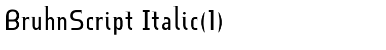 BruhnScript Italic(1)