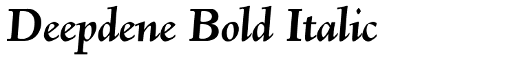 Deepdene Bold Italic