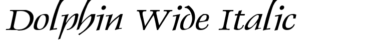 Dolphin Wide Italic