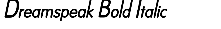 Dreamspeak Bold Italic