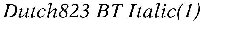 Dutch823 BT Italic(1)