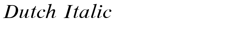 Dutch Italic