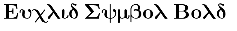 Euclid Symbol Bold