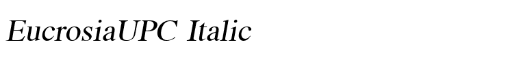 EucrosiaUPC Italic