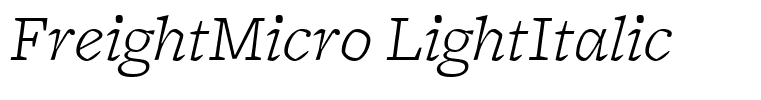 FreightMicro LightItalic