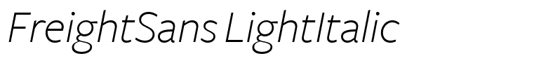 FreightSans LightItalic