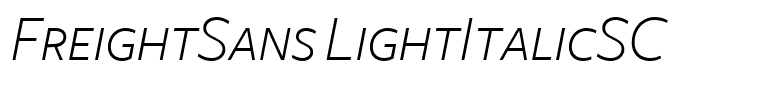 FreightSans LightItalicSC