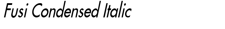 Fusi Condensed Italic