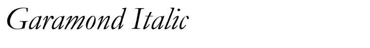 Garamond Italic