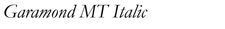 Garamond MT Italic