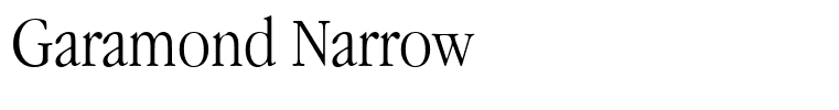 Garamond Narrow