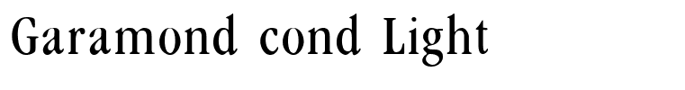 Garamond cond Light