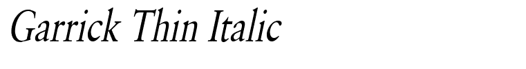 Garrick Thin Italic