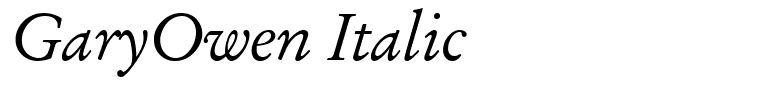 GaryOwen Italic