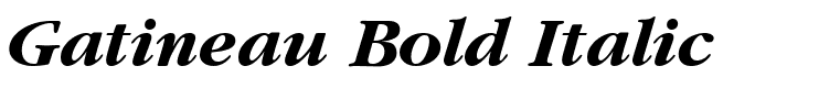 Gatineau Bold Italic