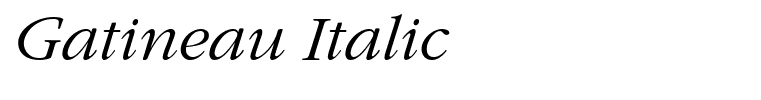 Gatineau Italic