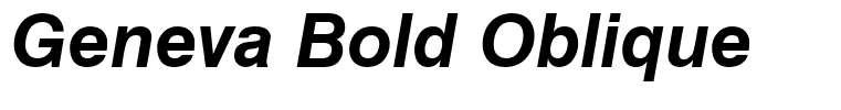 Geneva Bold Oblique