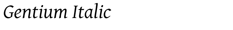 Gentium Italic