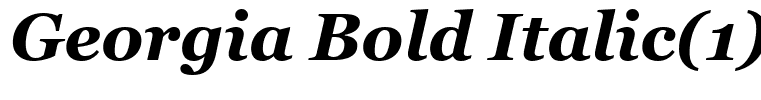 Georgia Bold Italic(1)