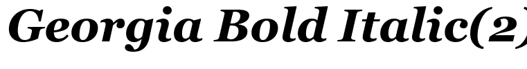 Georgia Bold Italic(2)