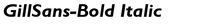 GillSans-Bold Italic