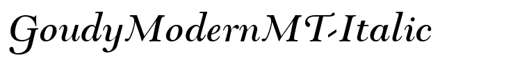 GoudyModernMT-Italic