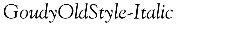 GoudyOldStyle-Italic