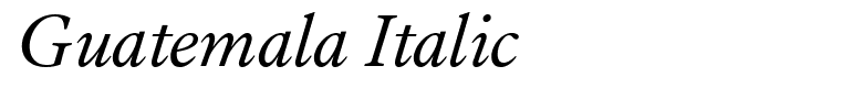 Guatemala Italic