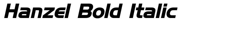 Hanzel Bold Italic