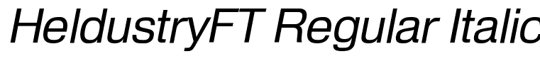 HeldustryFT Regular Italic