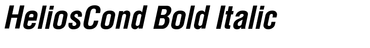 HeliosCond Bold Italic