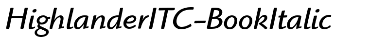 HighlanderITC-BookItalic