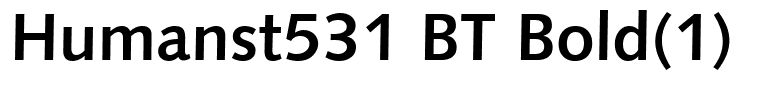 Humanst531 BT Bold(1)