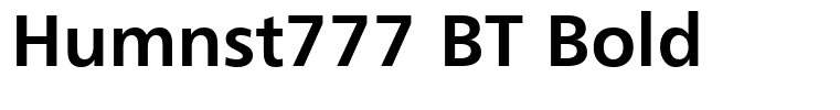 Humnst777 BT Bold