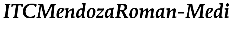 ITCMendozaRoman-Medium Italic