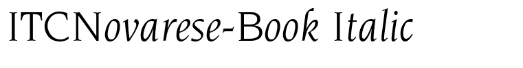 ITCNovarese-Book Italic