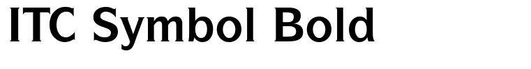 ITC Symbol Bold