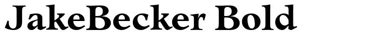 JakeBecker Bold