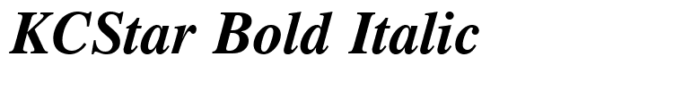 KCStar Bold Italic