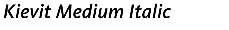 Kievit Medium Italic