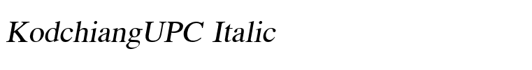 KodchiangUPC Italic