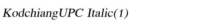 KodchiangUPC Italic(1)