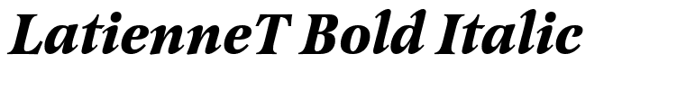 LatienneT Bold Italic