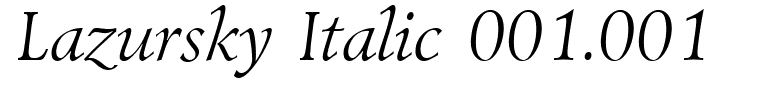 Lazursky Italic 001.001